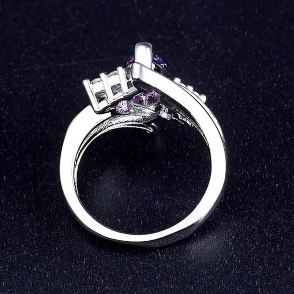 🎀925 Marquise Amathyst Ring - Picture 5 of 7